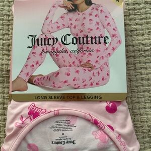Juicy Couture Pink Cherry Print Lounge Set Size M